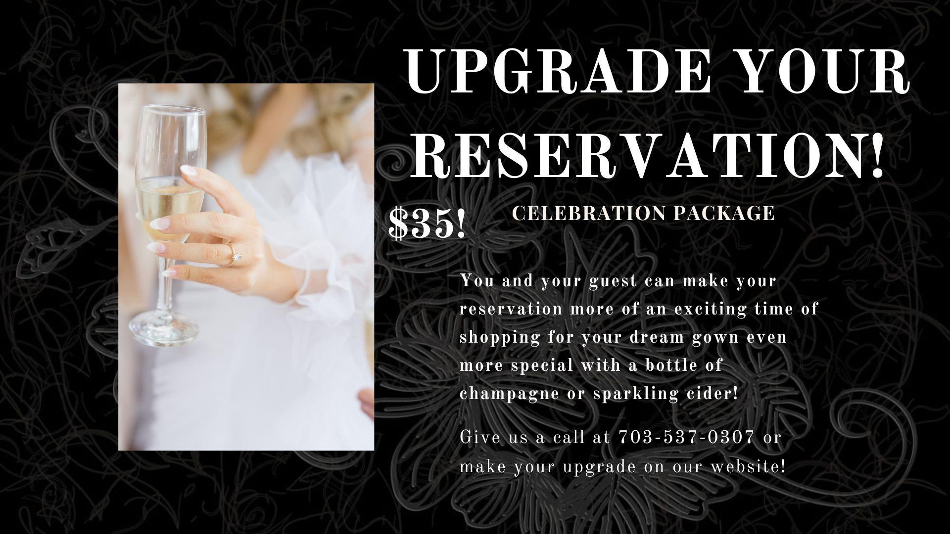 upgrade your reservation banner