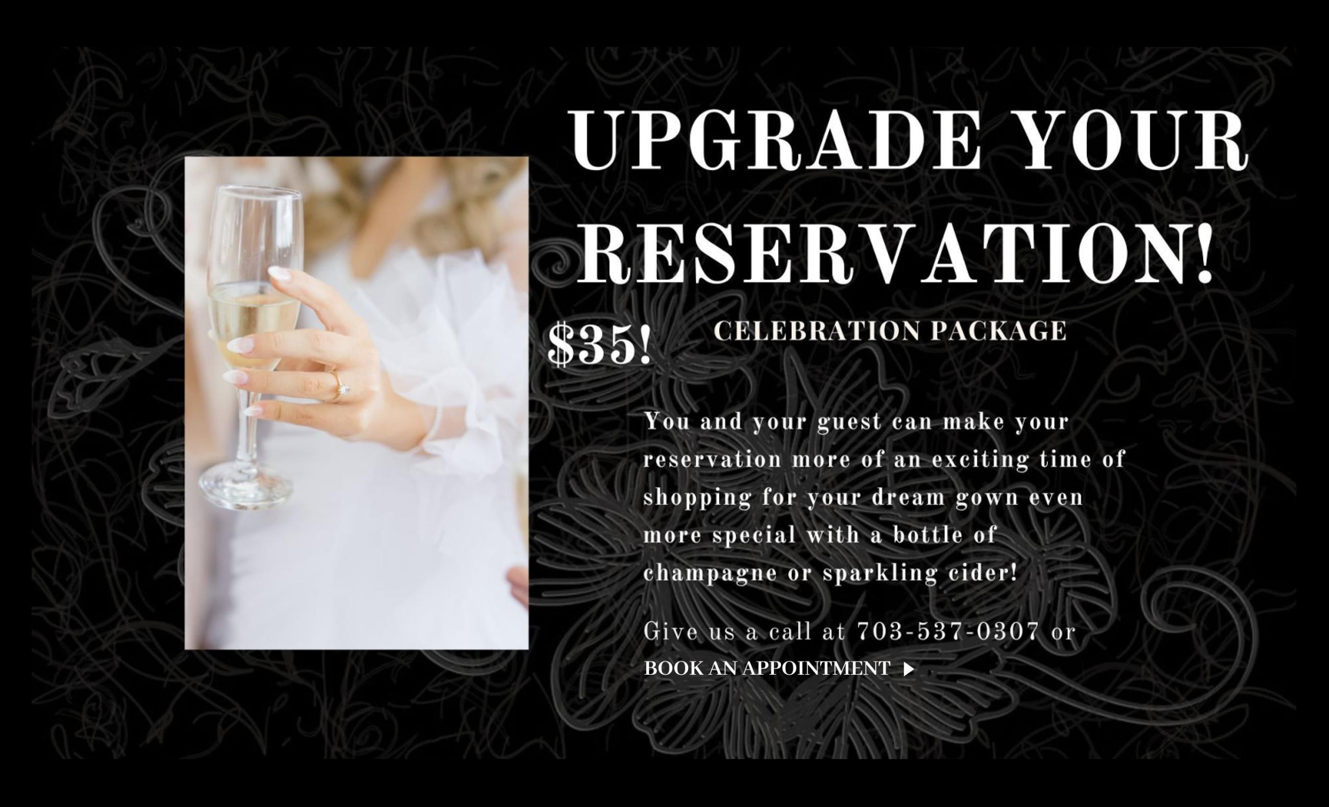 upgrade your reservation banner